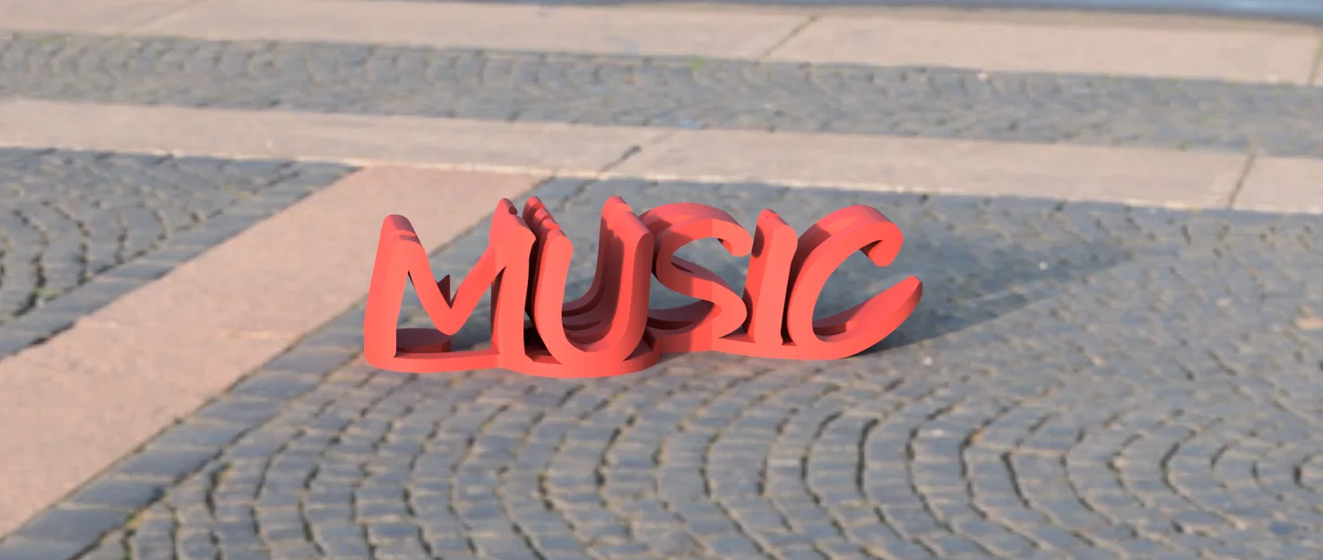 Mô hình ảo ảnh 3D Music Text Flip độc đáo cho người yêu âm nhạc - Image 1