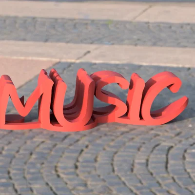 Mô hình ảo ảnh 3D Music Text Flip độc đáo cho người yêu âm nhạc
