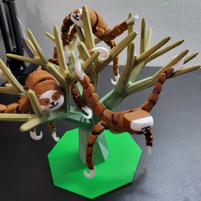 Mô hình chú lười linh hoạt Flexi-Sloth in 3D đa sắc màu