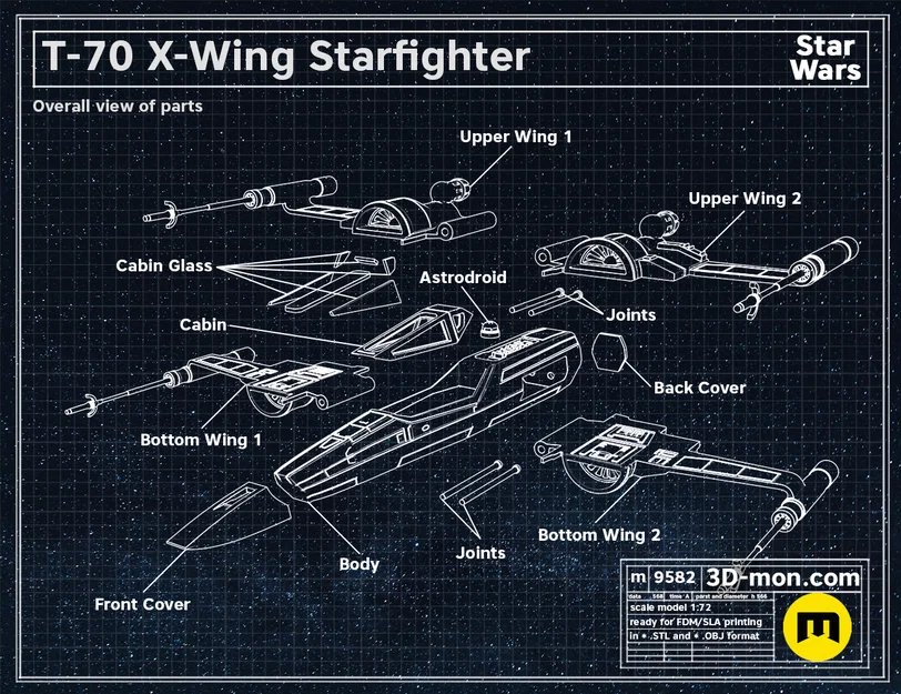 T-70 X-Wing Starfighter - Phi thuyền Star Wars - Image 3