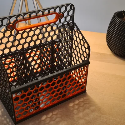 Khay Đựng Đồ Hexagon Crate Đa Năng In 3D Độc Đáo