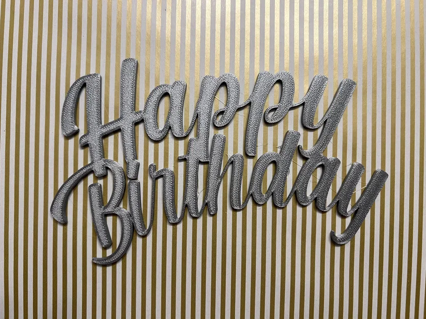 Bảng chữ Happy Birthday in 3D trang trí quà tặng cực xinh - Image 1