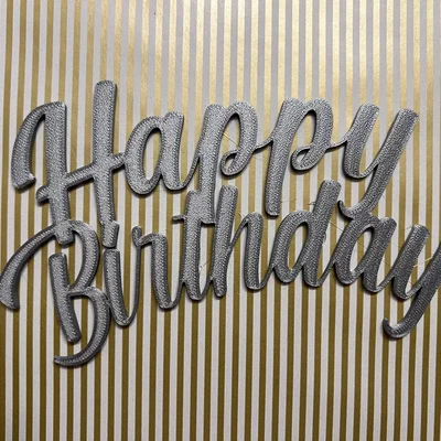 Bảng chữ Happy Birthday in 3D trang trí quà tặng cực xinh