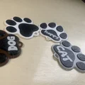 Móc khóa dấu chân chó / mèo - Thumbnail 1