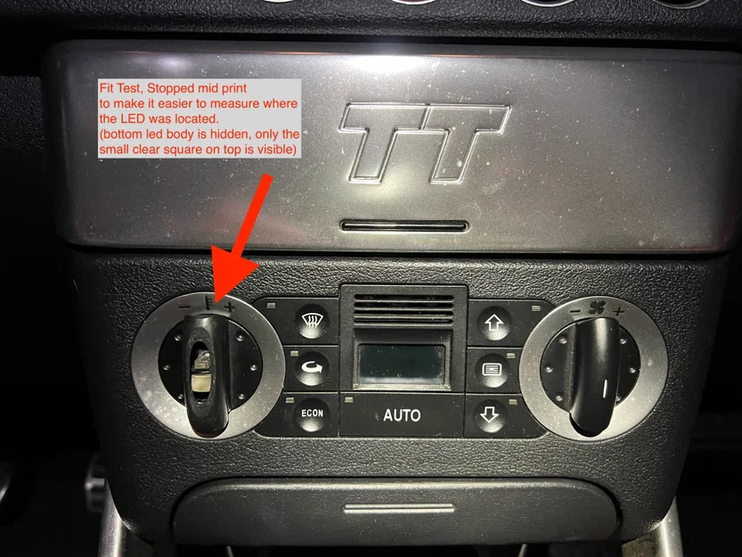 Núm bật/tắt điều khiển nhiệt độ cho Audi TT 2001–06 - Image 2