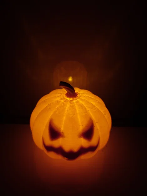 Nắp Bí Ngô Hai Mặt cho Đèn Tea Light (Two faced pumpkin tea light) - Image 1