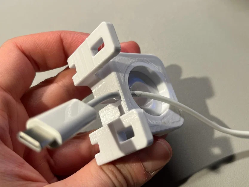 Giá đỡ sạc Apple Watch USB-C cho pegboard IKEA Skadis - Image 7