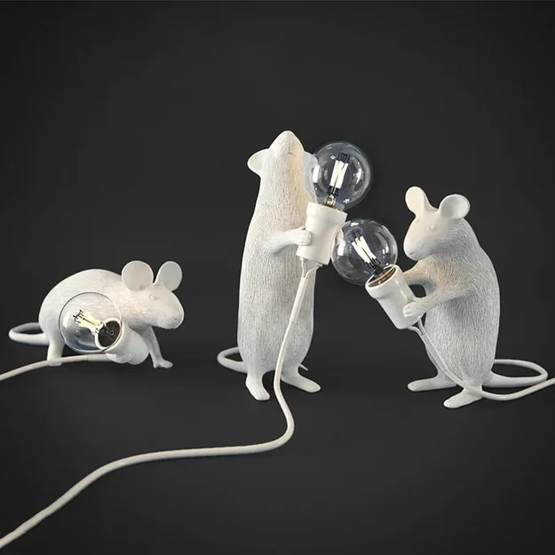 Mô hình đèn ngủ hình chú chuột (Cool mouse lamp) - Bản in 3D cải tiến - Image 1