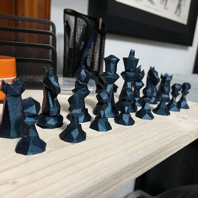 Bộ cờ vua Low Poly 3D (Low Poly Chess Set) cực đẹp và tinh tế