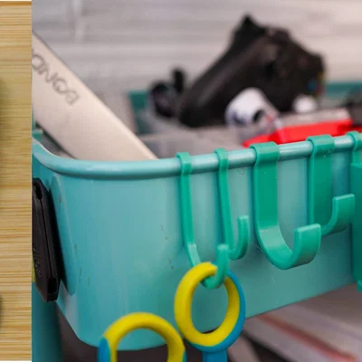 Bộ organizer kẹp (clip-on) cho xe đẩy Ikea Raskog / Rashult