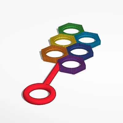 Dụng cụ thổi bong bóng xà phòng hình tổ ong (Bubble Wand) cho bé