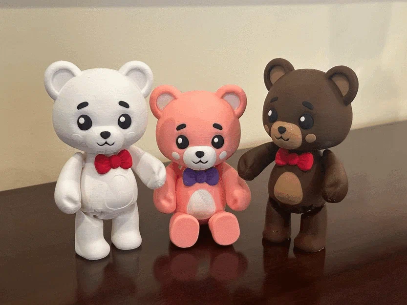 Đồ chơi gấu teddy khớp nối (print-in-place) - Image 1