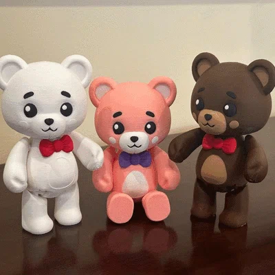 Đồ chơi gấu teddy khớp nối (print-in-place)