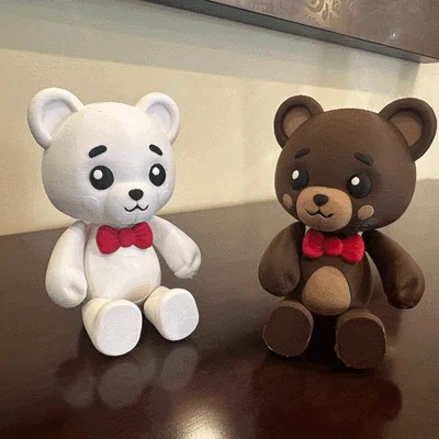 Đồ chơi gấu teddy khớp nối (print-in-place)