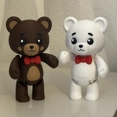 Đồ chơi gấu teddy khớp nối (print-in-place)