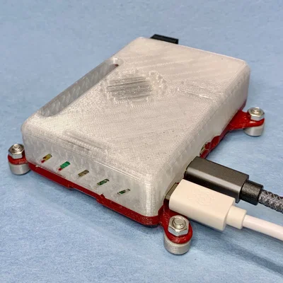 Case Raspberry Pi 5 tích hợp đế treo màn hình VESA 75x75mm