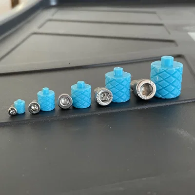 Núm vặn tay (Knob) cho bu-lông lục giác chìm M2–M6 (socket)