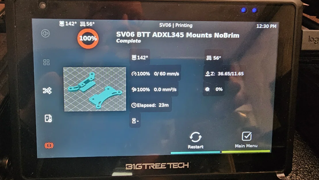 Sovol SV06/SV06 Plus BTT ADXL345 Mounts (Giá gắn ADXL345) - Image 2