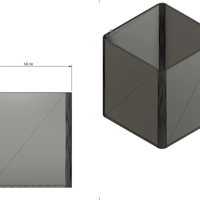 Khay đựng đồ hình vuông Square Bin gắn Multiboard