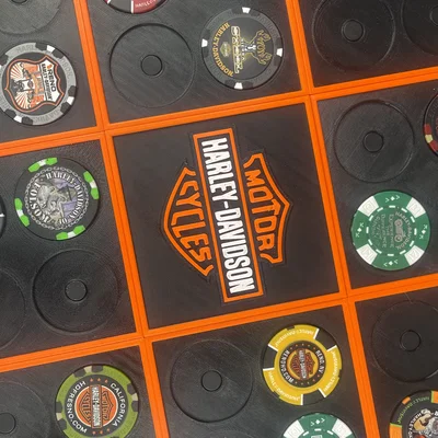 Khung trưng bày Poker Chip Harley Davidson