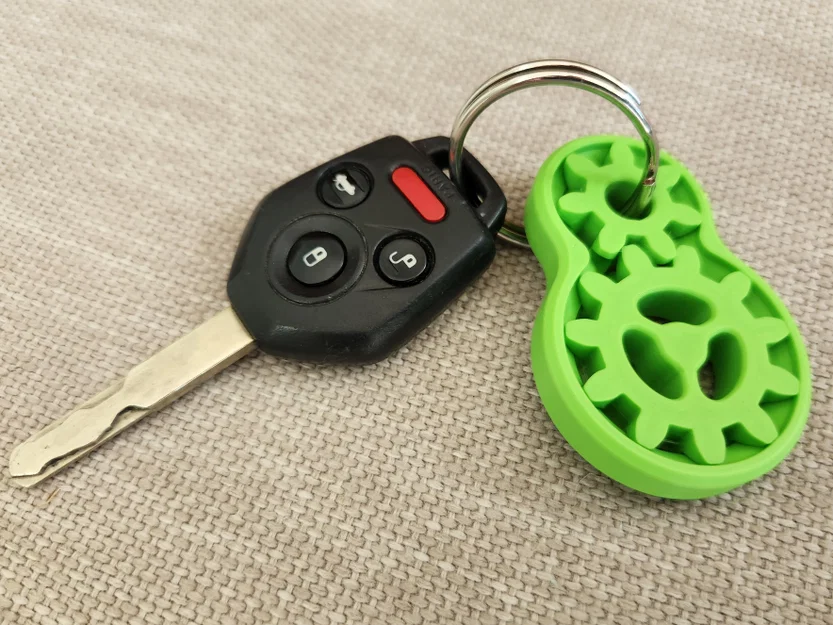 Thẻ Móc Khóa Fidget Bánh Răng (Gear Fidget Keychain Tag) - Image 1