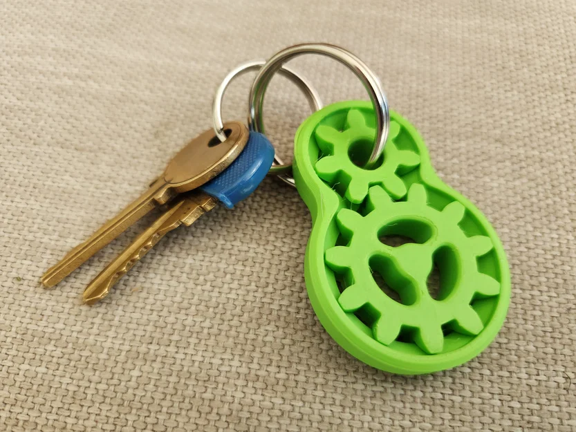 Thẻ Móc Khóa Fidget Bánh Răng (Gear Fidget Keychain Tag) - Image 2