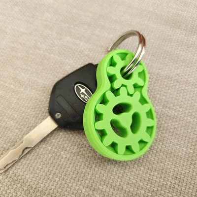 Thẻ Móc Khóa Fidget Bánh Răng (Gear Fidget Keychain Tag)