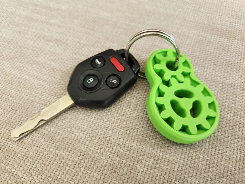 Thẻ Móc Khóa Fidget Bánh Răng (Gear Fidget Keychain Tag) - Image 4