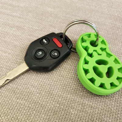 Thẻ Móc Khóa Fidget Bánh Răng (Gear Fidget Keychain Tag)