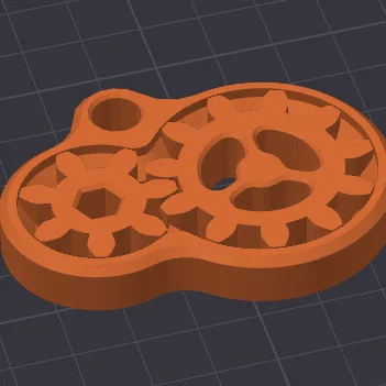 Móc khóa bánh răng Gear Fidget xoay giảm stress in 3D cực chill