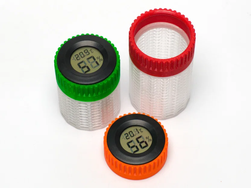 Nắp gắn Hygrometer cho hộp Silica Gel (3D_Workspace) - Image 1