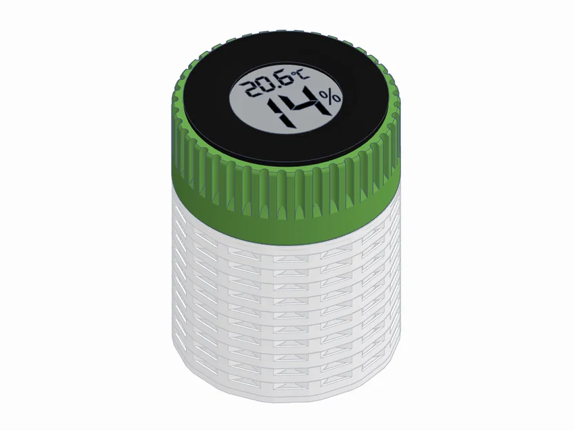 Nắp gắn Hygrometer cho hộp Silica Gel (3D_Workspace) - Image 2