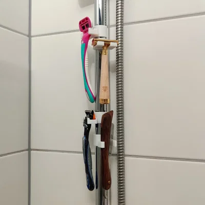 Giá Đỡ Dao Cạo Kẹp Thanh Treo Vòi Sen (Razor Holder for Shower Rail)