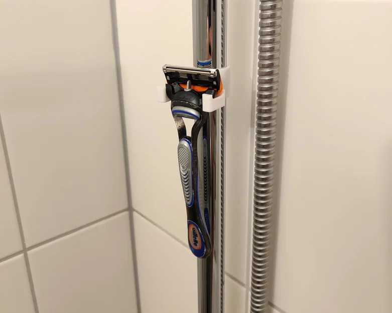 Giá Đỡ Dao Cạo Kẹp Thanh Treo Vòi Sen (Razor Holder for Shower Rail) - Image 2