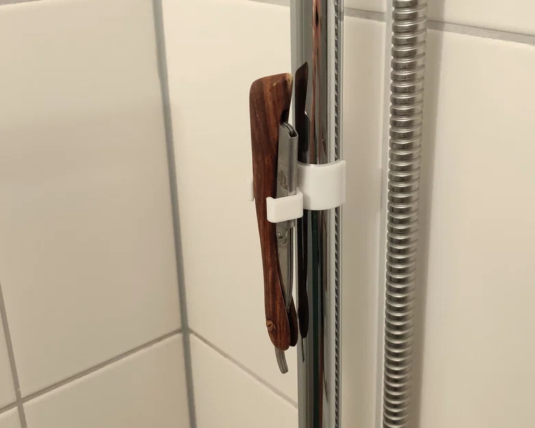 Giá Đỡ Dao Cạo Kẹp Thanh Treo Vòi Sen (Razor Holder for Shower Rail) - Image 3