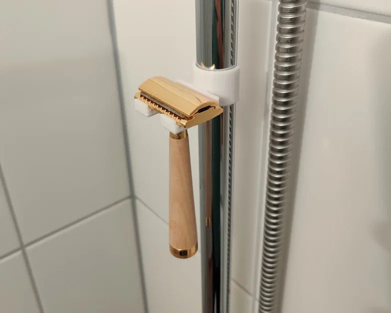 Giá Đỡ Dao Cạo Kẹp Thanh Treo Vòi Sen (Razor Holder for Shower Rail) - Image 5