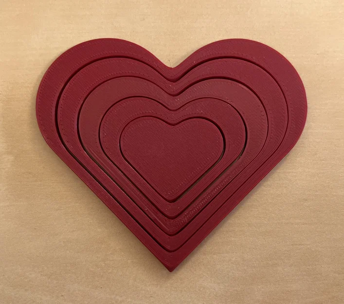 Trái tim fidget xoay (print-in-place) để treo – hợp Valentine, Noel… - Image 4
