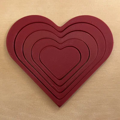 Trái tim fidget xoay (print-in-place) để treo – hợp Valentine, Noel…