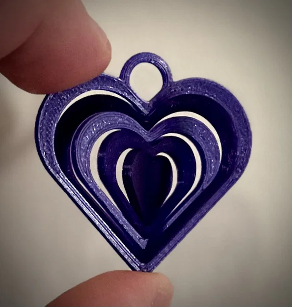 Trái tim fidget xoay (print-in-place) để treo – hợp Valentine, Noel… - Image 5