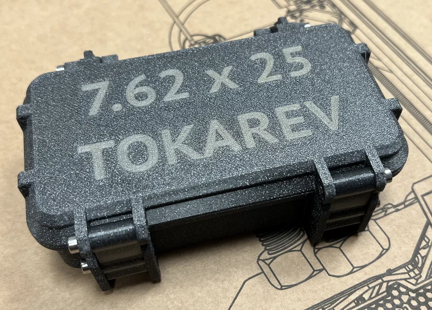 Hộp đựng đạn 7.62x25 Tokarev in 3D bền bỉ, thiết kế chuyên nghiệp - Image 1