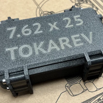 Hộp đựng đạn 7.62x25 Tokarev in 3D bền bỉ, thiết kế chuyên nghiệp