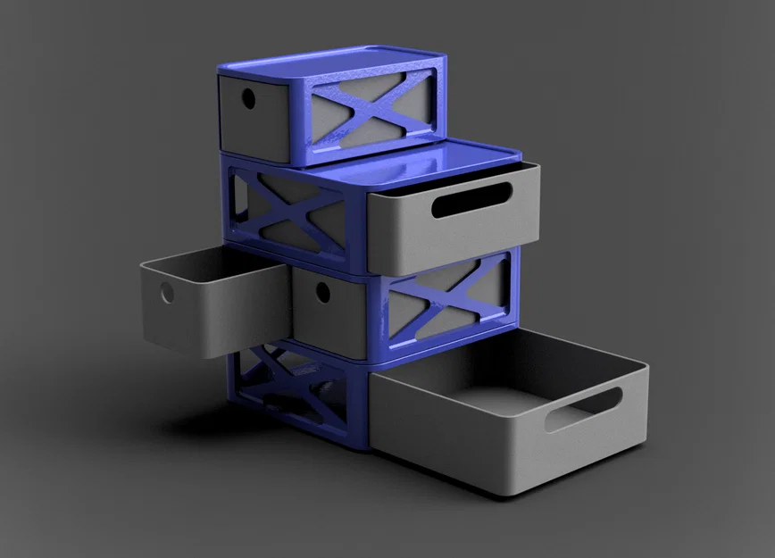 Hộp ngăn kéo xếp chồng & gắn tường được (Stackable & Wall Mountable) - Image 1