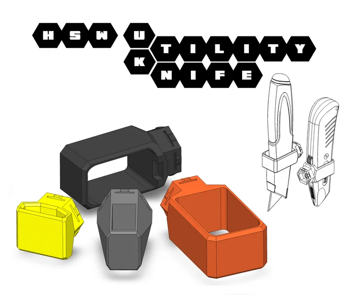 HSW Utility Knife Cutter Holder – Giá đỡ dao rọc giấy/dao cắt cho HSW - Image 1