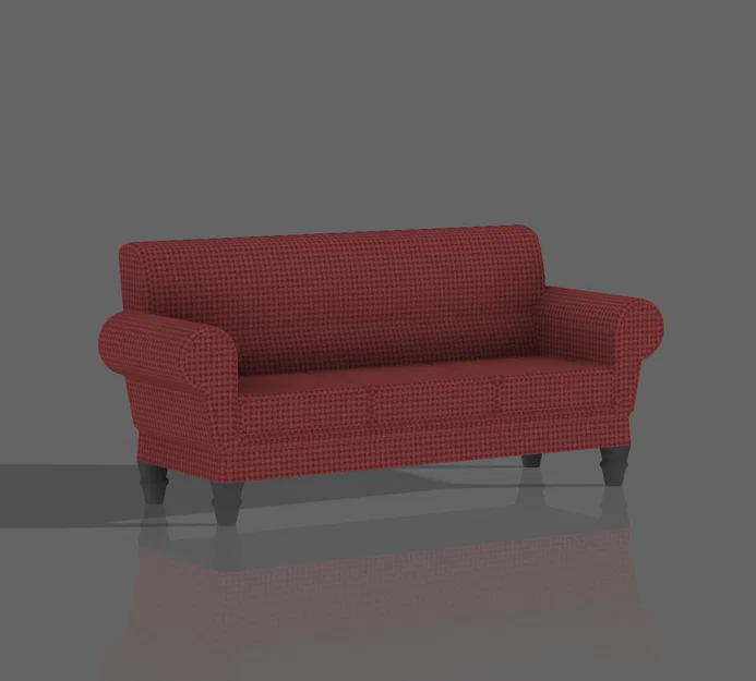 Mô hình ghế sofa 3 chỗ ngồi in 3D đẹp mắt cho sa bàn - Image 1
