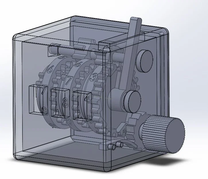 Mechanical Counter Version 1.0 – Bộ đếm cơ 3 chữ số (có reset) - Image 2
