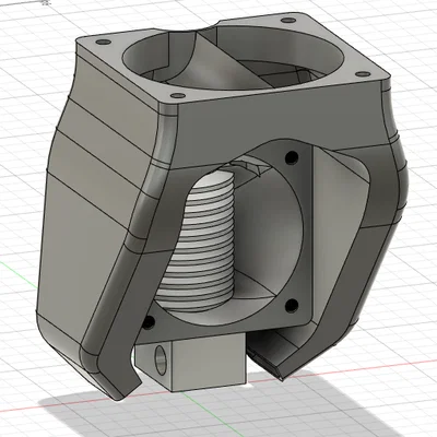 Gá & làm mát hotend E3D V6 cho Creality Ender 3/5 (Bowden)