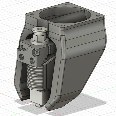 Gá & làm mát hotend E3D V6 cho Creality Ender 3/5 (Bowden)