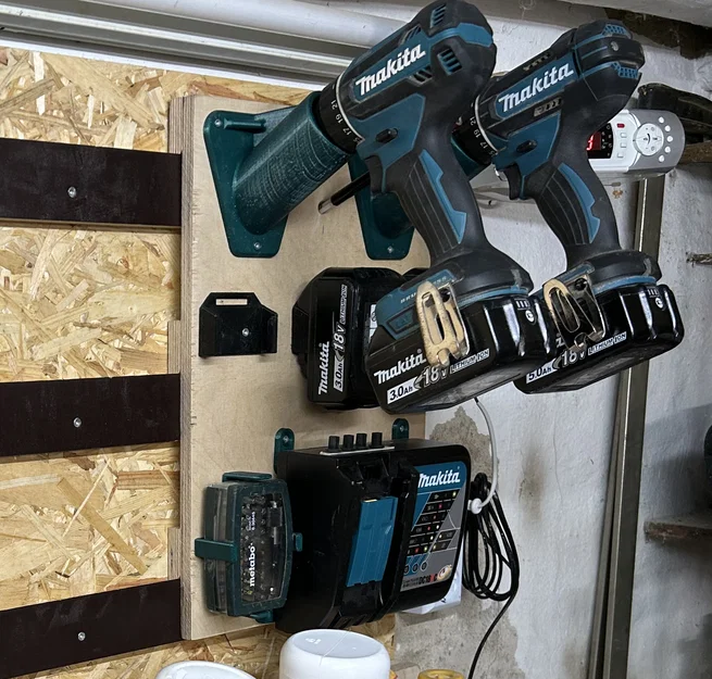 Giá treo máy khoan pin (đầu kẹp 43mm: Makita, Bosch, DeWalt, Einhell...) - Image 1