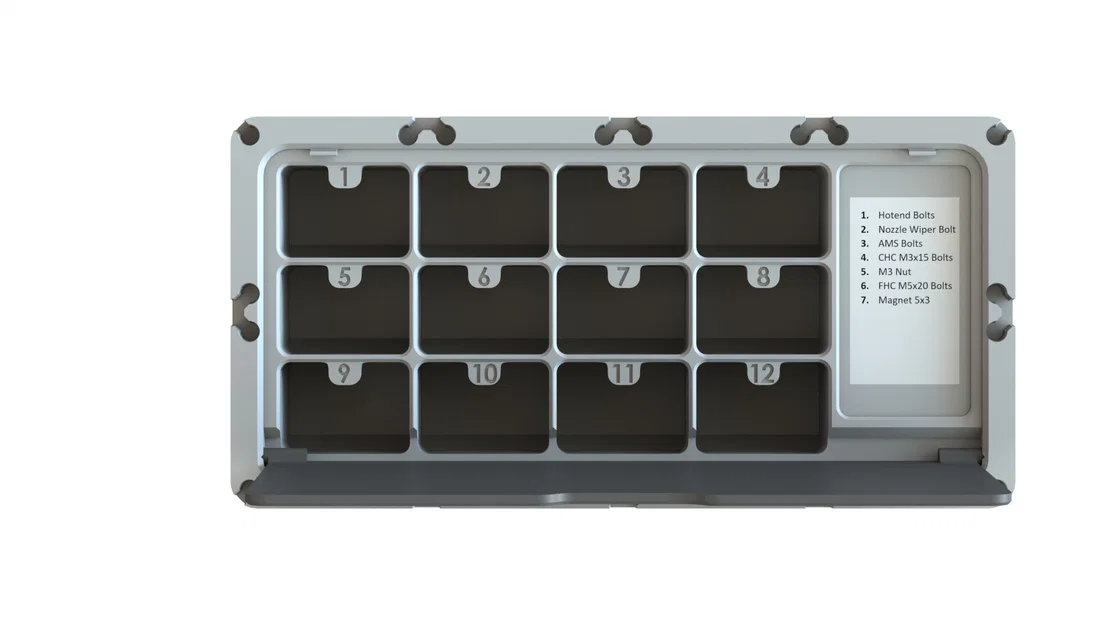 MMSS Module 2x4 - Ngăn (Pocket) có nắp cho bolts và magnets - Image 1