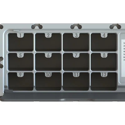 MMSS Module 2x4 - Ngăn (Pocket) có nắp cho bolts và magnets